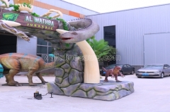 The gate of dinosaur theme park