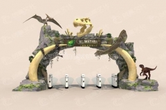The gate of dinosaur theme park