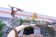 The gate of dinosaur theme park