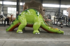 Dinosaur shaped glassed steel slide
