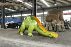 Dinosaur shaped glassed steel slide