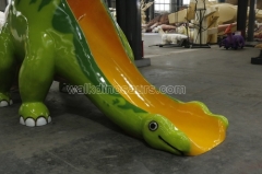 Dinosaur shaped glassed steel slide