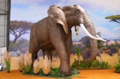Customized Giant Realistic Moving Animatronic Elephant Model for Theme Parks & Zoo Exhibitions