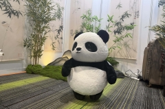 Realistic Interactive Animatronic Panda Model, Walking Talking Panda Robot For Indoor Decor Zoo Event Show