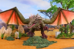 Giant Animatronic Western Dragon Statue Large Outdoor Dragon Model for Festival & Theme Park Decoration