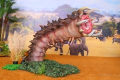 1.5m Realistic Animatronic Sandworm Model, Custom Interactive Mechanical Prop for Theme Park Exhibition Stage Decoration