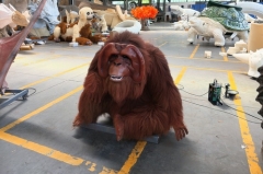 Animatronic Orangutan and Baby Elephant Realistic Life Size Simulation Animal Robot for Theme Park Zoo Museum Decoration
