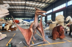 Animatronic Pterosaur Realistic Pterodactyl Model Carbon Steel Structure Silicone Rubber Skin Dinosaur Animatronics Theme Par