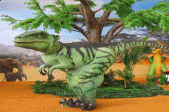 Custom Green Velociraptor Mascot Costume Realistic Dinosaur Cosplay Suit for Party & Events