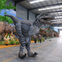 Custom Blue Velociraptor Mascot Costume Realistic Dinosaur Cosplay Suit for Party & Events
