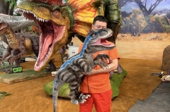 Animatronic Baby Dinosaur Hand Puppet with Stainless Steel Mechanical Structure