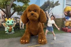 Animatronic Giant Poodle Dog Manufacturer for Mall Decoration