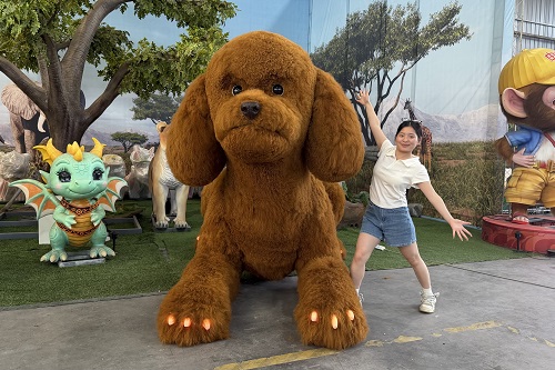 Animatronic Giant Poodle Dog Manufacturer for Mall Decoration