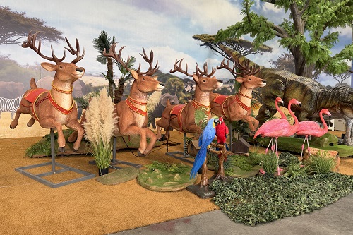 Giant Animated Reindeer Holiday Display Prop for Retail Center Commercial Plaza Resort Funfair Christmas Bazaar City Square