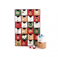 Printed Design Drawer Cardboard Packaging Custom Advent Calendar Box