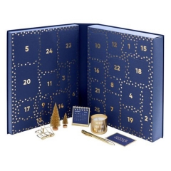 Luxury Custom Gift Packaging Cardboard Advent Calendar Christmas Drawer Box