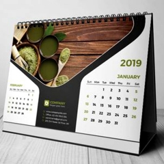 Custom Coated Art Paper Desk Stand Planner Calendars Printing with Logo