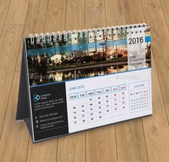 Wholesale Customized Paper Cardboard Calendar Year Stand Desk Calendar