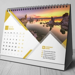 Wholesale Customized Paper Cardboard Calendar Year Stand Desk Calendar