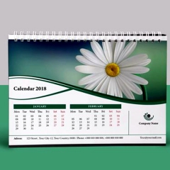 Custom Printing Desk Calendar With Paper Stand Printing Logo
