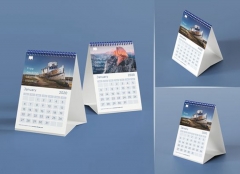 Wholesale Customized Paper Cardboard Calendar Year Stand Desk Calendar