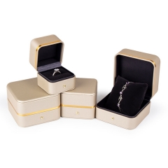 Custom Logo Printed Velvet Paper Packaging Jewelry Box