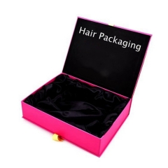 Custom Logo Premium Luxury Pink Cardboard Paper Gift Wig Hair Extension Magnetic Packaging Box