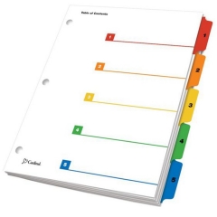 New Product Rind Binder Assorted Paper Tab Divider