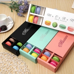 Customized Macaron Biscuit Cookie Boxes Foldable Paper Packaging Wholesale