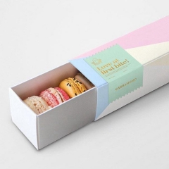 Customized Macaron Biscuit Cookie Boxes Foldable Paper Packaging Wholesale