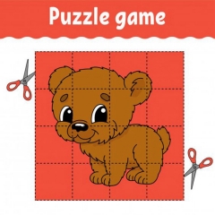 Cardboard Cartoon Puzzle Custom Children Jigsaw Puzzle With Logo Printing