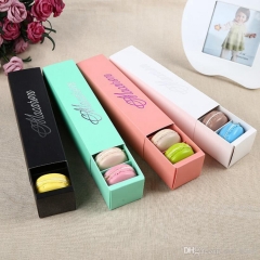 Custom Paper Macaron Gift Box Packaging With Logo Printing