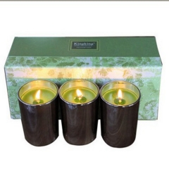 Custom Recyclable Luxury Design Rigid Paper Gift Boxes Candle Storage Cardboard Fancy Black Tealight Candle Box Packaging