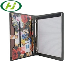 Wholesale Custom PU Leather Document Folder A4 Pad folio Professional leatherette file folder Business Portfolio