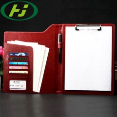 Custom Cheaper Price Leather Folder Quality A4 Leather Portfolio Folder Organizer Bag