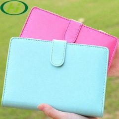 Hot Selling Wholesale Binder Leather Checkbook Covers File Folder With Zipper