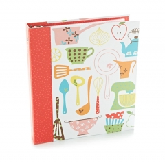 Recipe Cards Rainbow Full Page Dividers and Plastic Page Protectors Recipe Organizer 3 Ring Binder Set