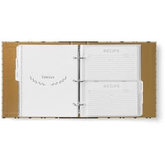 Recipe Binder with 4x6 Recipe Cards and Tabbed Dividers