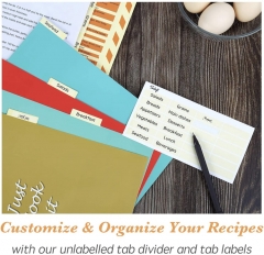 Recipe Binder with 4x6 Recipe Cards and Tabbed Dividers