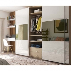 Wooden Sliding Door Bedroom Wardrobe Closet Design