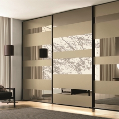 Sliding glass door wardrobe