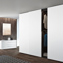 White sliding door wardrobe