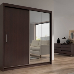 Sliding mirror door closet