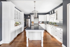 AllandCabinets custom white painted shaker style framed kitchen cabinet