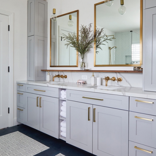 Modern Design White PVC Wall Mounted Bathroom Cabinet Vanity For Bathroom