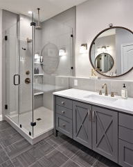 Light grey painted Amercian style vanity