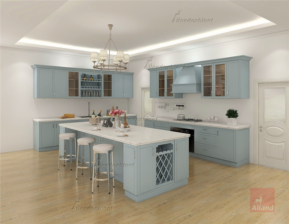 Allandcabinet contemporary blue kitchen cabinet