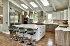 Contempoary design two tone kitchen cabinet-Allandcabinet