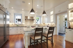 Farmhouse kitchen cabinet white shaker design -Allandcabinet