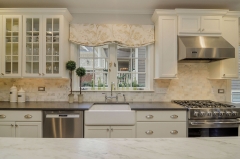 Provincial kitchen with white shaker door and mullion door-Allandcabinet